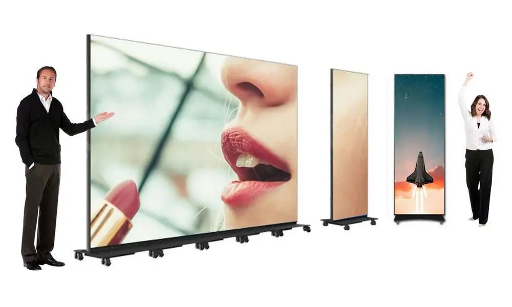 Videowall auf der Messe